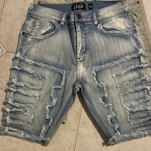 HP Faded Blue Ripped Jean Shorts